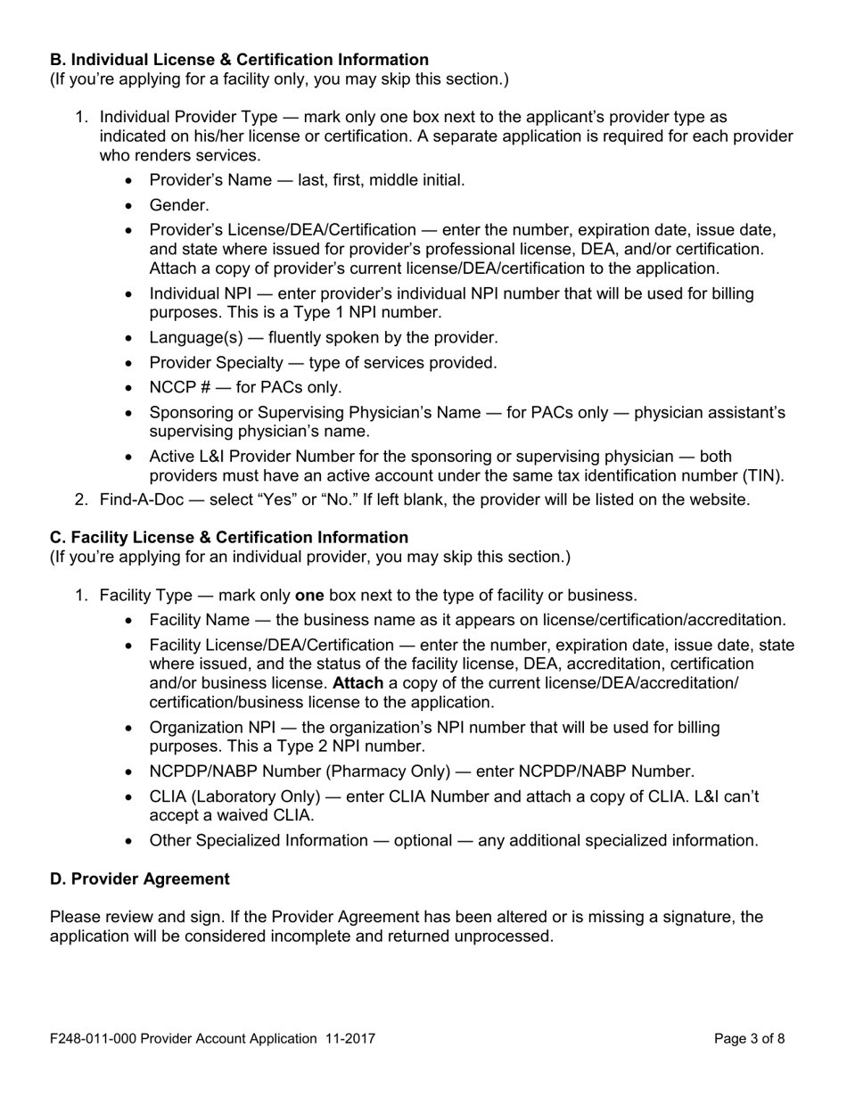 Form F245-055-000 Submission of Provider Credentials for Interpretive Services - Washington, Page 5