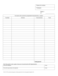 Formulario F245-351-999 Acuerdo De Propiedad De Herramientas Y Equipo Para El Plan De Formacion Profesional - Washington (Spanish), Page 2