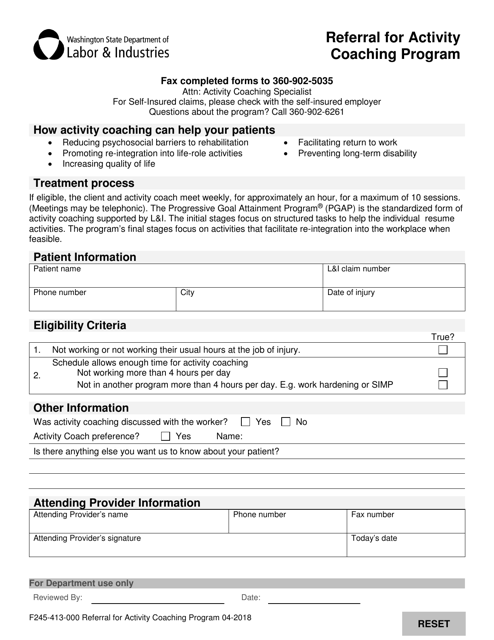 Form F245-413-000  Printable Pdf