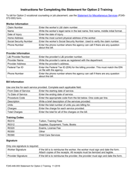 Form F245-446-000 Statement for Option 2 Training - Washington, Page 2