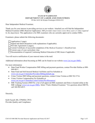 Form F245-435-000 Ime Examiner Renewal Application - Washington