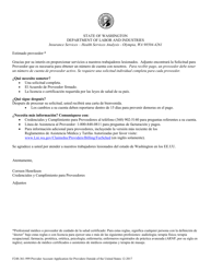 Formulario F248-361-000 Solicitud De Cuenta Para Proveedores Fuera Del Pais - Washington (Spanish)