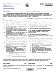 Form F252-095-000 Opioid Treatment Agreement - Washington