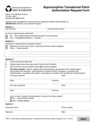Document preview: Form F252-110-000 Buprenorphine Transdermal Patch Authorization Request Form - Washington