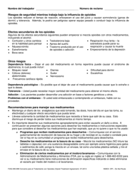 Formulario F252-095-999 Convenio Para El Tratamiento Con Opioides - Washington (Spanish), Page 2