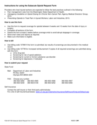 Form F252-097-000 Subacute Opioid Request Form - Washington, Page 2