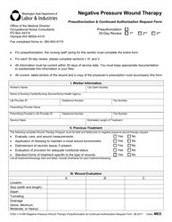 Form F252-114-000 Negative Pressure Wound Therapy - Washington