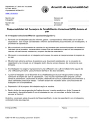 Formulario F280-016-999 Acuerdo De Responsabilidad - Washington (Spanish), Page 4