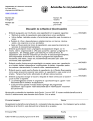 Formulario F280-016-999 Acuerdo De Responsabilidad - Washington (Spanish), Page 6