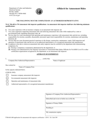 Form F500-065-000 Application for Amusement Ride Inspector Certification - Washington, Page 2
