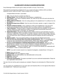 Form F418-052-000 Alleged Safety or Health Hazards - Washington, Page 2
