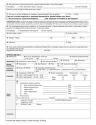 Form F418-052-000 Alleged Safety or Health Hazards - Washington, Page 4