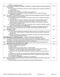 Form F500-101-000 Application for Accreditation of Engineer to Approve Industrial Utilization Equipment - Washington, Page 5