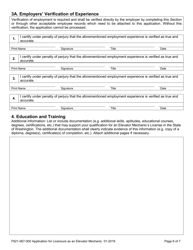 Form F621-067-000 Application for Licensure as an Elevator Mechanic - Washington, Page 6