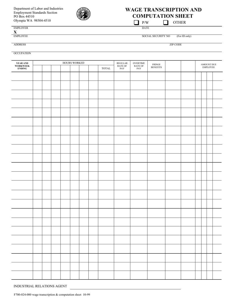 Form F700-024-000 - Fill Out, Sign Online and Download Printable PDF ...