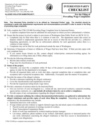 Form F700-129-000 &quot;Prevailing Wage Complaint Form for Interested Parties&quot; - Washington