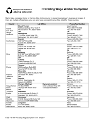 Form F700-146-000 Prevailing Wage Worker Complaint - Washington, Page 2