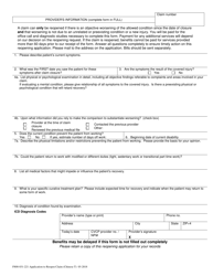 Form F800-031-221 Application to Reopen Crime Victim Claim Due Too Worsening of Condition - Washington (English/Chinese), Page 2
