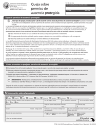 Document preview: Formulario F700-144-999 Queja Sobre Permiso De Ausencia Protegida - Washington (Spanish)