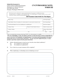 Document preview: Form F800-082-000 (III) Cvcp Progress Note - Washington