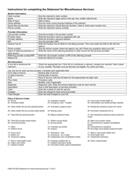 Form F800-070-000 Statement for Home Nursing Services - Washington, Page 2