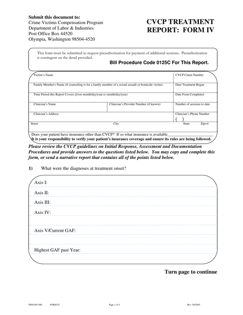 Form F800-083-000 (IV)  Printable Pdf