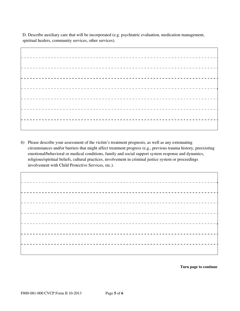 Form F800-081-000 (II) Cvcp Initial Response and Assessment - Washington, Page 5