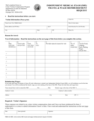 Form F800-115-000 Independent Medical Exam (Ime) - Travel &amp; Wage Reimbursement Request - Washington, Page 3