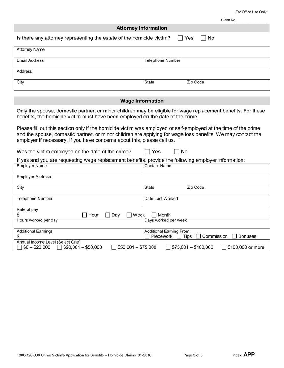 Form F800 120 000 Fill Out Sign Online And Download Fillable Pdf Washington Templateroller 1962