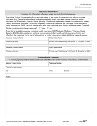 Form F800-120-000 Crime Victim&#039;s Application for Benefits - Homicide Claims - Washington, Page 4