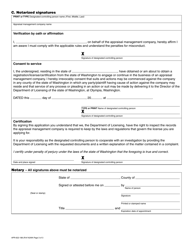 Form APR-622-188 Appraisal Management Company Application - Washington, Page 3