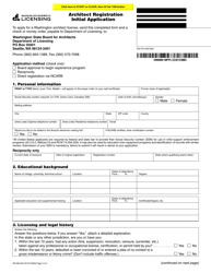 Form AR-636-002 Architect Registration Initial Application - Washington, Page 3
