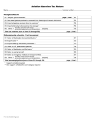 Form FT-441-005 Aviation Gasoline Tax Return - Washington, Page 2