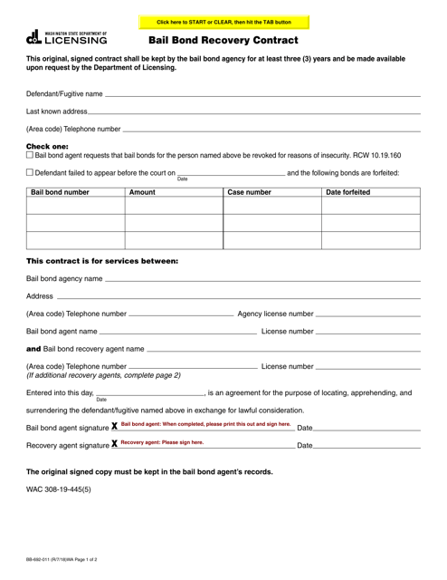 Form BB-692-011  Printable Pdf