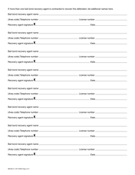 Form BB-692-011 Bail Bond Recovery Contract - Washington, Page 2