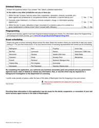 Form BB-692-005 Bail Bond Recovery Agent License Application - Washington, Page 2