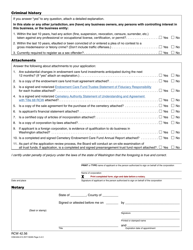 Form CEM-650-013 Cemetery Certificate of Authority Application - Washington, Page 2