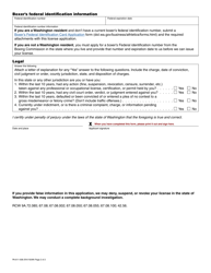 Form PA-611-008 Combative Sports License Application - Washington, Page 2