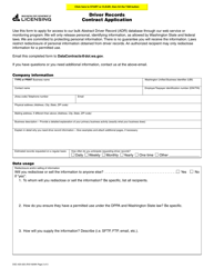 Form DSC-425-025 Driver Records - Contract Application - Washington, Page 2