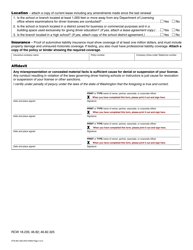Form DTS-661-009 Driver Training School Branch License Application - Washington, Page 2
