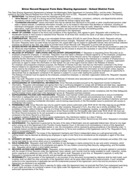 Form DR-500-017 School District Driving Record Request - Washington, Page 2