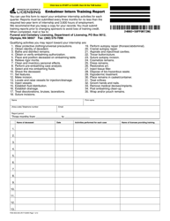 Form FDE-653-040 Embalmer Intern Training Report - Washington
