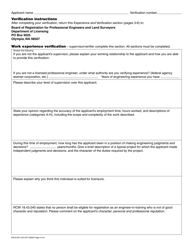 Form ENLS-651-019 Engineer-In-training Long Form Registration Application - Washington, Page 5