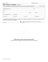 Form ENLS-651-019 Engineer-In-training Long Form Registration Application - Washington, Page 6