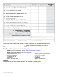 Form FT-441-865 Fuel Blender Tax Return - Washington, Page 2