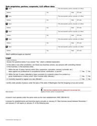 Form FE-653-009 Funeral Establishment License or Branch Establishment Registration Application - Washington, Page 2