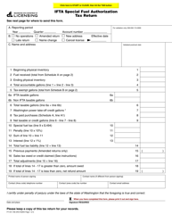 Form FT-441-785 Ifta Special Fuel Authorization Tax Return - Washington