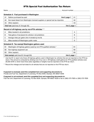 Form FT-441-785 Ifta Special Fuel Authorization Tax Return - Washington, Page 2