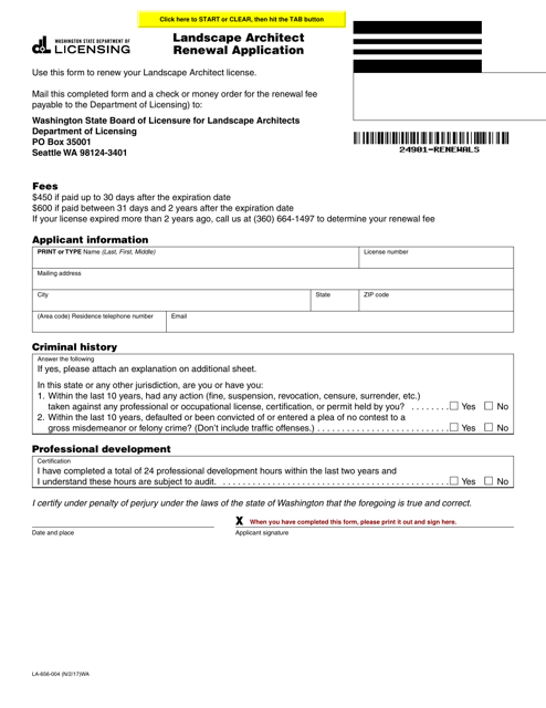 Form LA-656-004  Printable Pdf