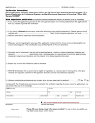 Form ENLS-651-084 Land Surveyor-In-training Registration Application - Washington, Page 5